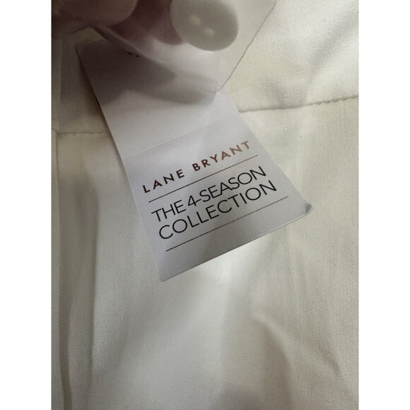 Lane Bryant The Four Season Mid Rise Capri White Pants Size 16 - Picture 3 of 10